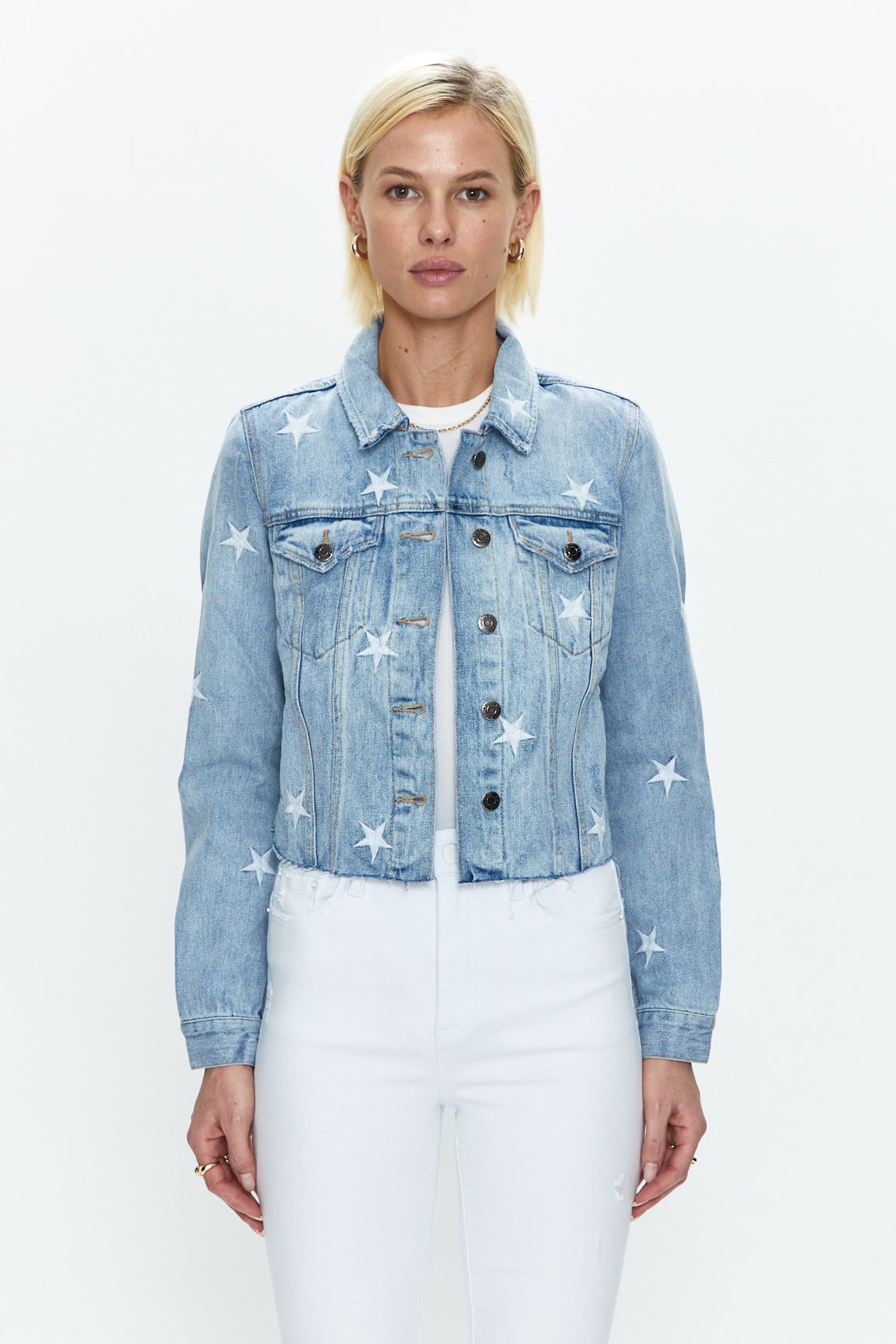 Brando Star Embroidery Denim Jacket - Zodiac
            
              Sale